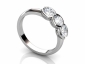 white gold diamond trilogy rings MW55 profile view 