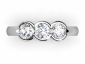 white gold diamond trilogy rings MW55 birds eye view