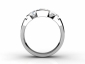 Multi Diamond Rings MP54 through finger view 