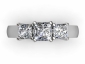 princess cut diamond trilogy rings MP62 birds eye view 
