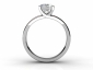 princess cut diamond solitaire rings SWP51 through finger view
