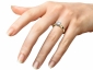 gold engagement rings SYP33 on finger