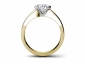 Diamond yellow and white gold rings SYR17 through finger view 
