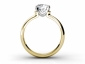yellow gold rings SYR21 through finger view 