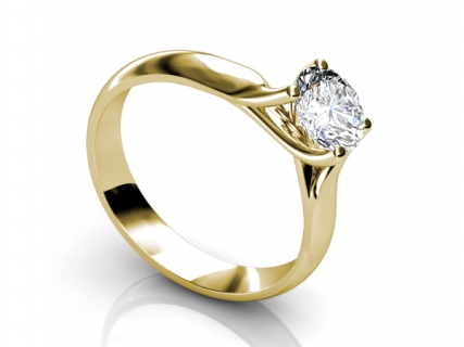 yellow gold engagement rings SYR28 profile view