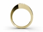 twist yellow gold rings SYR66 through finger view 