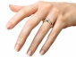 rings solitaire round cut diamond SYR70 on finger view 