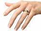 round cut diamond ring SYR72 on finger view
