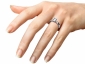 Emerald engagement rings SPAF07 on finger view