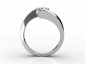 Engagement rings SPAF02 through finger view