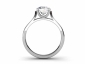 Princess cut diamond ring SPAP40 through finger view platinum  