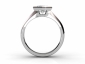 bezel set solitaire diamond princess cut ring SPAP41 through finger view  