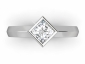 bezel set solitaire diamond princess cut ring SPAP41 birds eye view