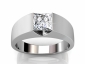 Wide Band diamond solitaire ring SPAP50 raised image 