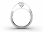Wide Band diamond solitaire ring SPAP50 through finger image 