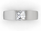 Wide Band diamond solitaire ring SPAP50 birds eye image 