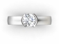 half rub-over setting diamond ring SPAR17 birds eye view