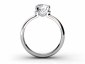 Round diamond engagement ring SPAR21 through finger image  