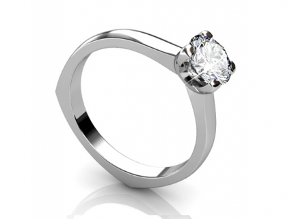 stirrup band diamond engagement ring SPAR23 profile view