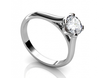 Solitaire ring SPAR31 Profile view
