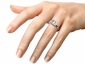 diamond solitaire twist ring SPAR66 on finger view