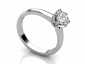 solitarie ring 6 claw SPAR70 profile view 