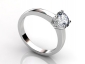 Diamond ring Platinum profile view SPAR73