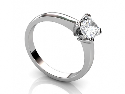 SPP45 princess cut diamond ring profile view 
