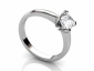 SPP45 princess cut diamond ring profile view 