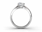 SPP45 princess cut diamond ring  through finger view