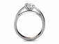 Spit shank ring SPR15 Platinum through finger 