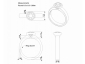 Rub-over setting engagement ring SPR16  CAD view