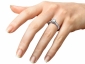 diamond ring SAW34 White Gold on her finger view 