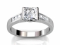 half rub over setting diamond ring White Gold raised view SAW38 