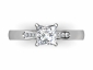 Womans engagement ring birds eye view SAW38 