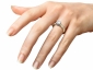 Diamond ring 34 Yellow Gold on finger view SAY34