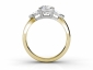 Yellow and White Gold Trilogy SAY42 through finger view 
