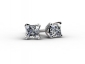 0.80ct EPCW005 white earrings front view 