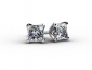 Princess Cut Diamond Earrings EPCW006 front view
