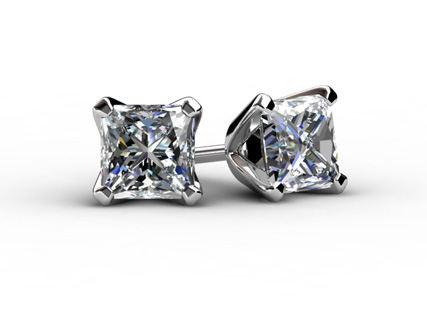 EPCW008  earrings diamond front profile