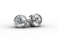 round earrings 0.65ct ERBW04 front view