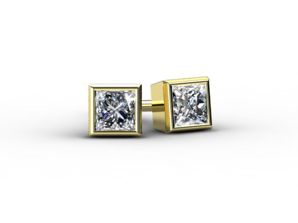Gold 0.50ct EPBY03 earrings front view