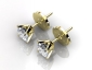 Gold Diamond Earrings EPCY007 second image