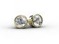 Yellow Gold 0.65ct ERBY04 studs front view