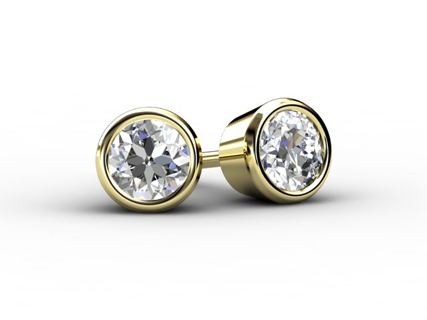 GOLD ERBY05 earrings 0.80ct front view